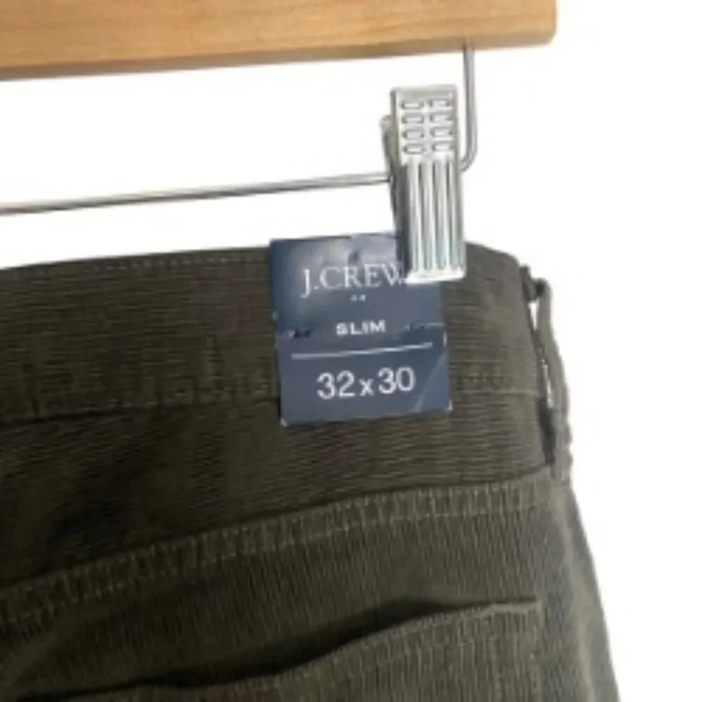 NWT J. Crew Slim Fit Corduroy Pant in Pure Olive 32 x 30